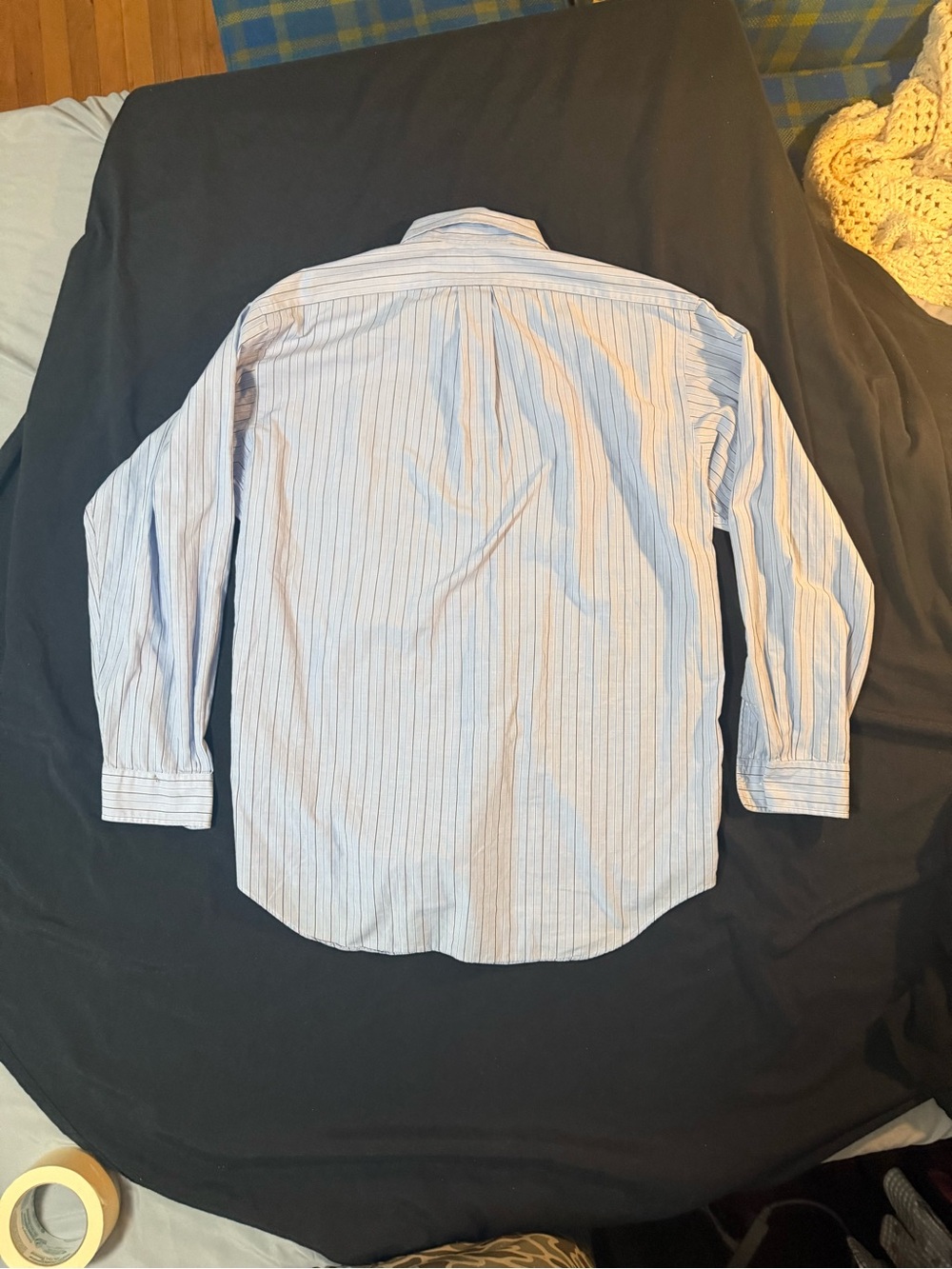 Lot Of 2 Polo Ralph Lauren Men’s Large Black Sweater Vest & Blue Button Shirt - Picture 3 of 12